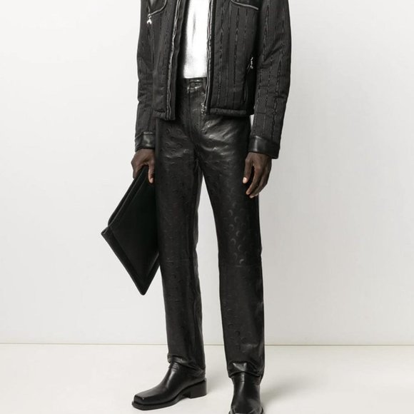 Marine Serre Convertible Moire-effect Biker Jacket - Picture 2 of 8